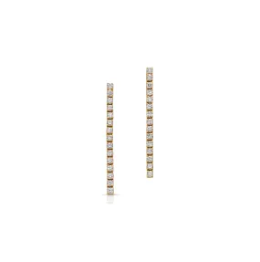 14KY Diamond Line Drop Earrings