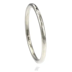 1.5mm Platinum Halo Hammered Wedding Ring