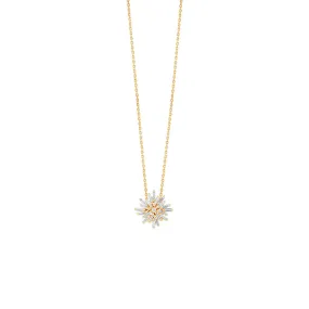 18 Karat Yellow Gold mini star pendant with Baguette and White Diamonds