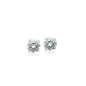 6mm Cubic Zirconia Solitaire Earrings