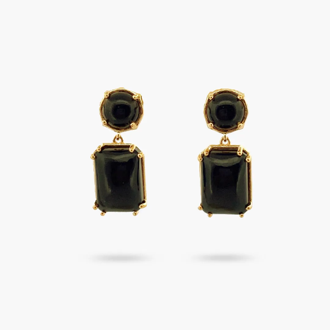 Amare Wear Black Onyx Statement Earring