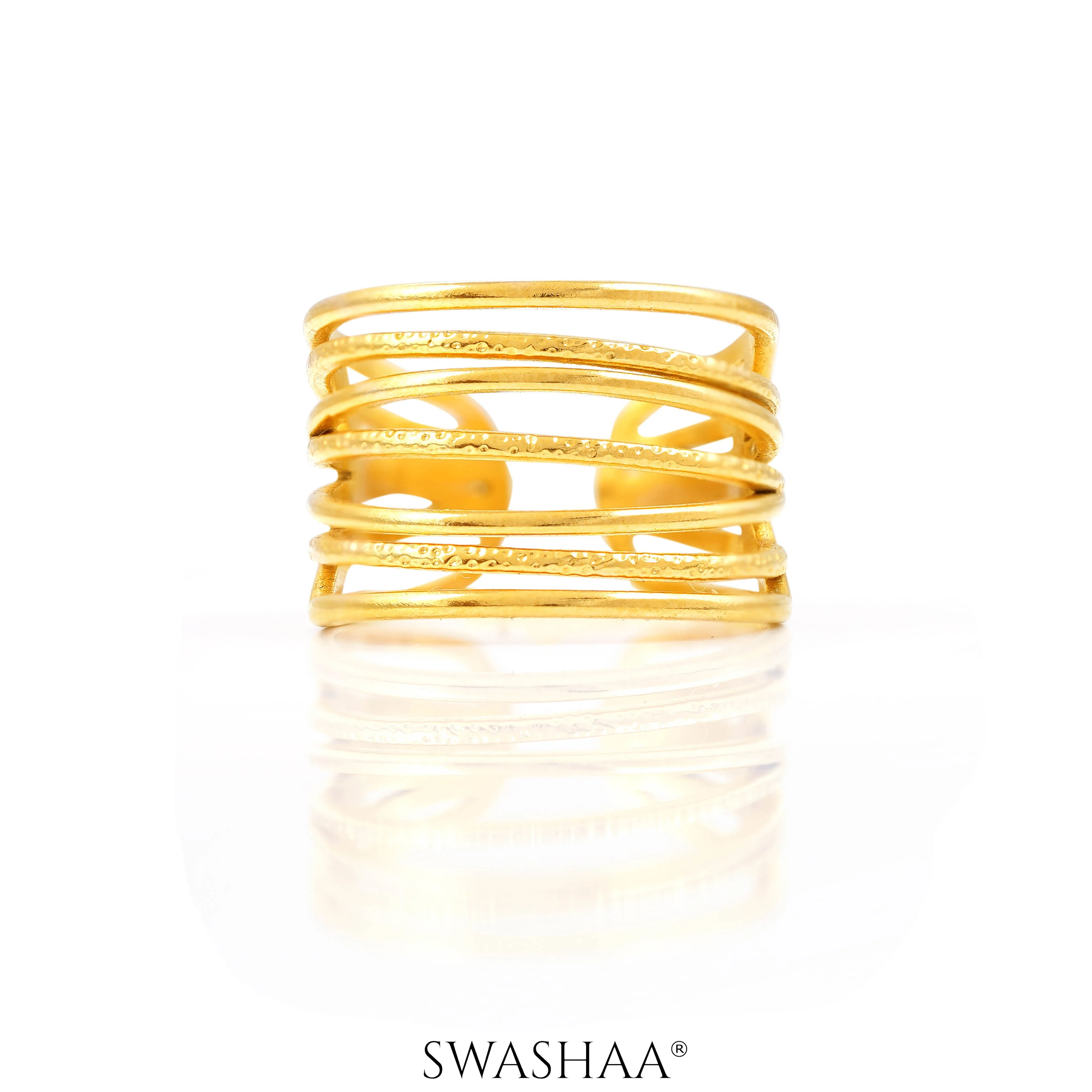 Armaya 18K Gold Plated Ring