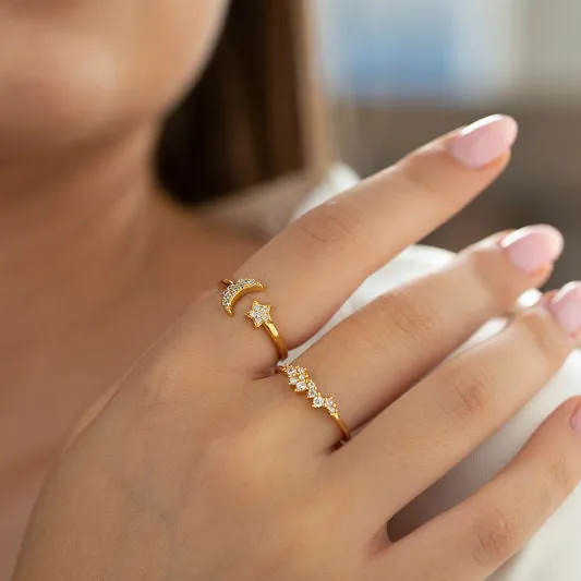 Astrid Star Ring in Gold