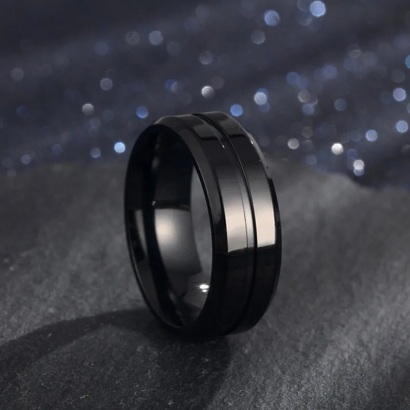 Biker Punk Style Rings for Men Width Signet Square Finger Fashion