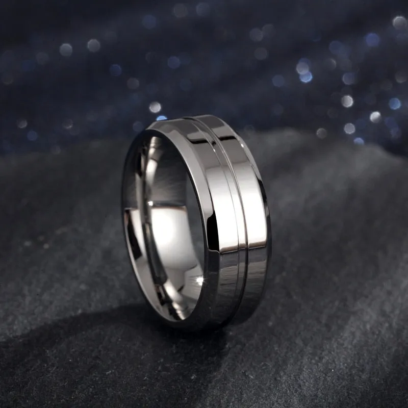 Biker Punk Style Rings for Men Width Signet Square Finger Fashion