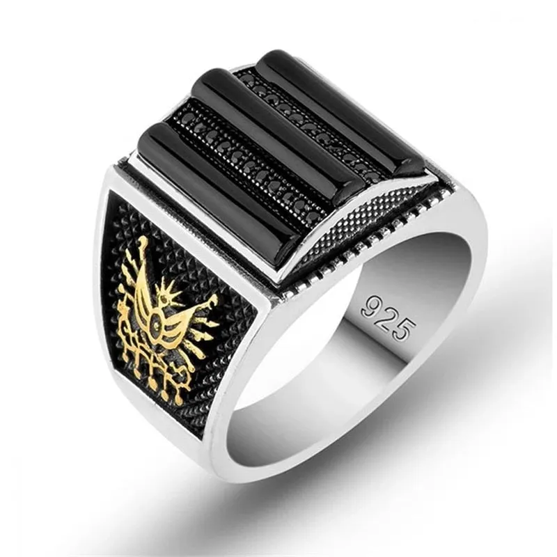 Biker Punk Style Rings for Men Width Signet Square Finger Fashion