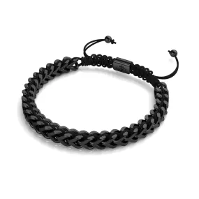 Black x Gunmetal | Gaia Wheat Chain Bracelet