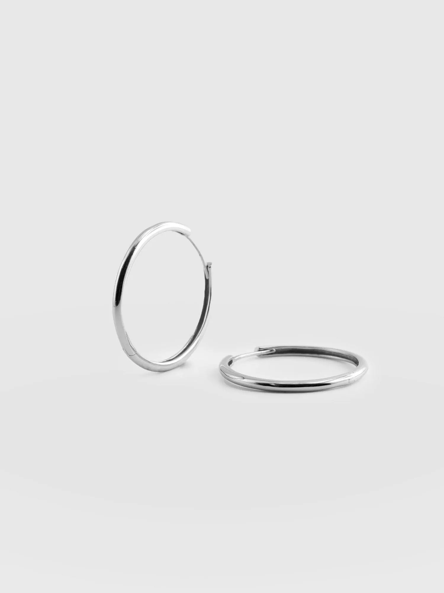 Classic Hoop Earrings - Silver