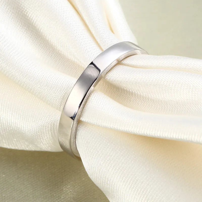 Classic Plain Solid Sterling 925 Silver Wedding Band Ring XFR8041