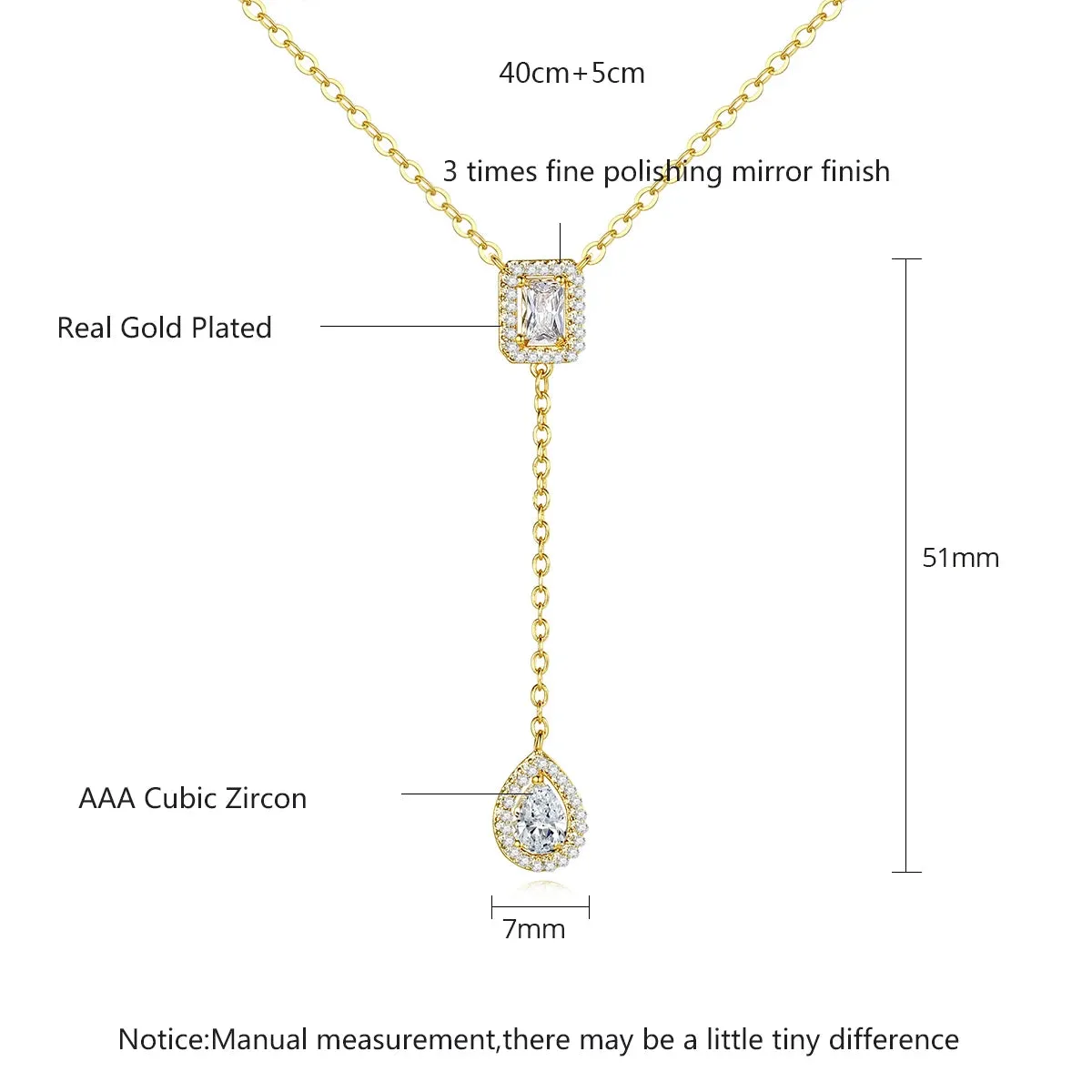 Cubic Zirconia Chain Necklace