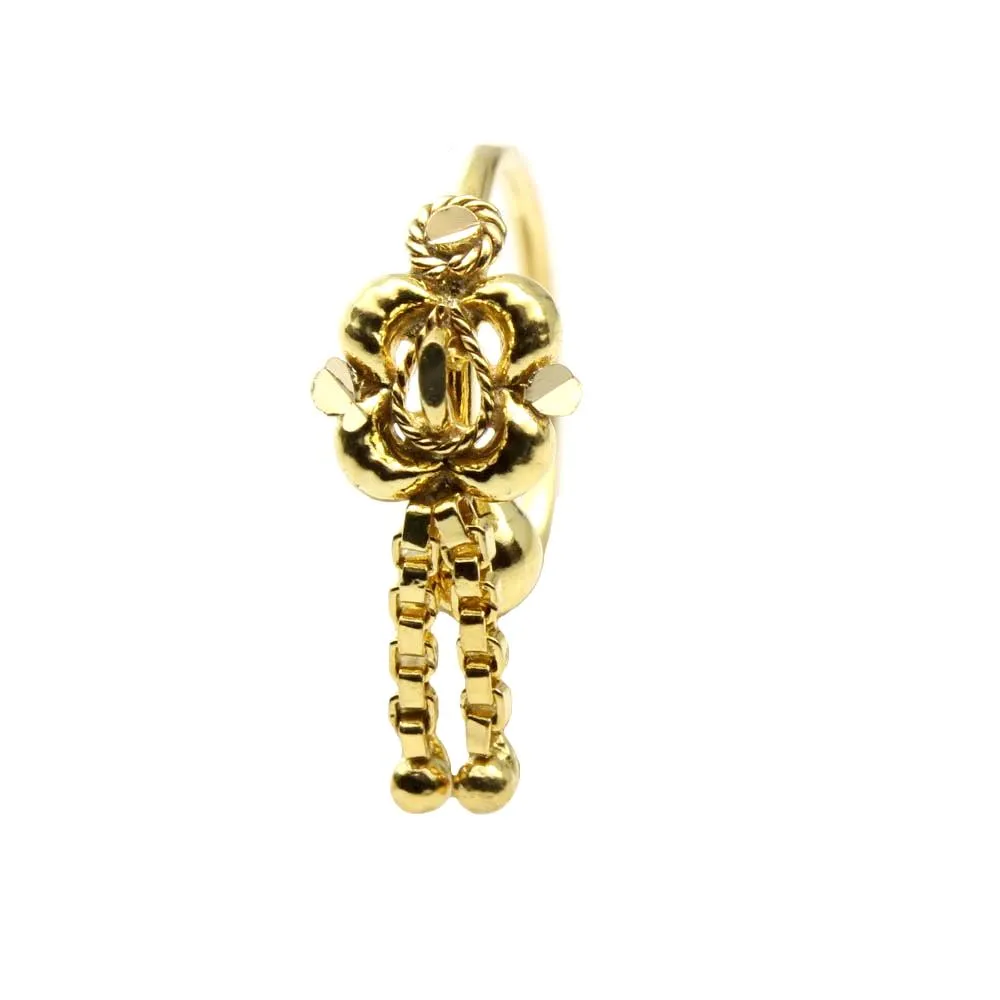 Dangle style 14K Real Gold Nath for women 22g