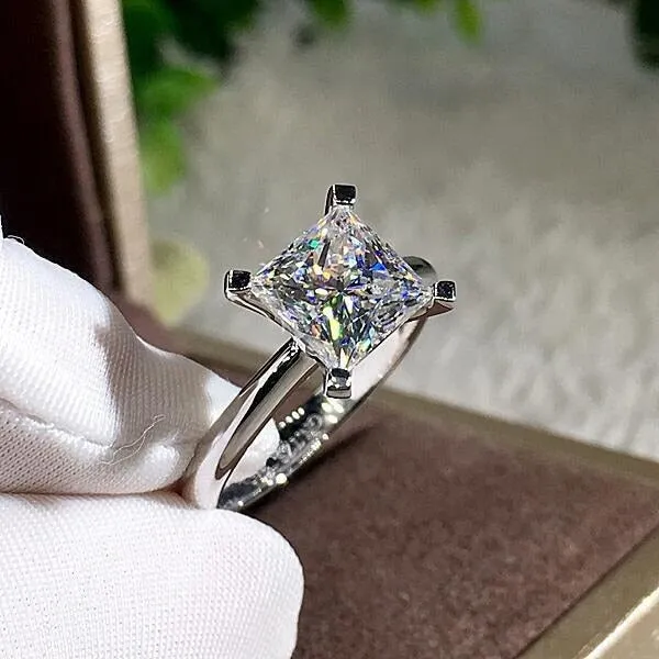 Delicate Silver Color White Zircon Stones Heart Rings for Women Fashion Bridal Engagement Wedding Ring Set Jewelry Gift