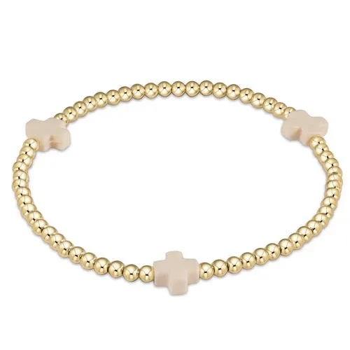 EGIRL 3MM CROSS BEADED BRACELET