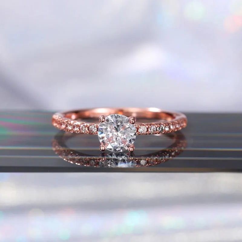 Eternity Wedding Band Ring Women Luxury Engagement Jewelry