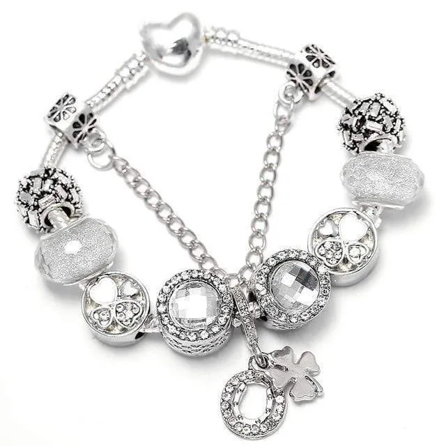 Flower Colourful Beads Charm Bracelet