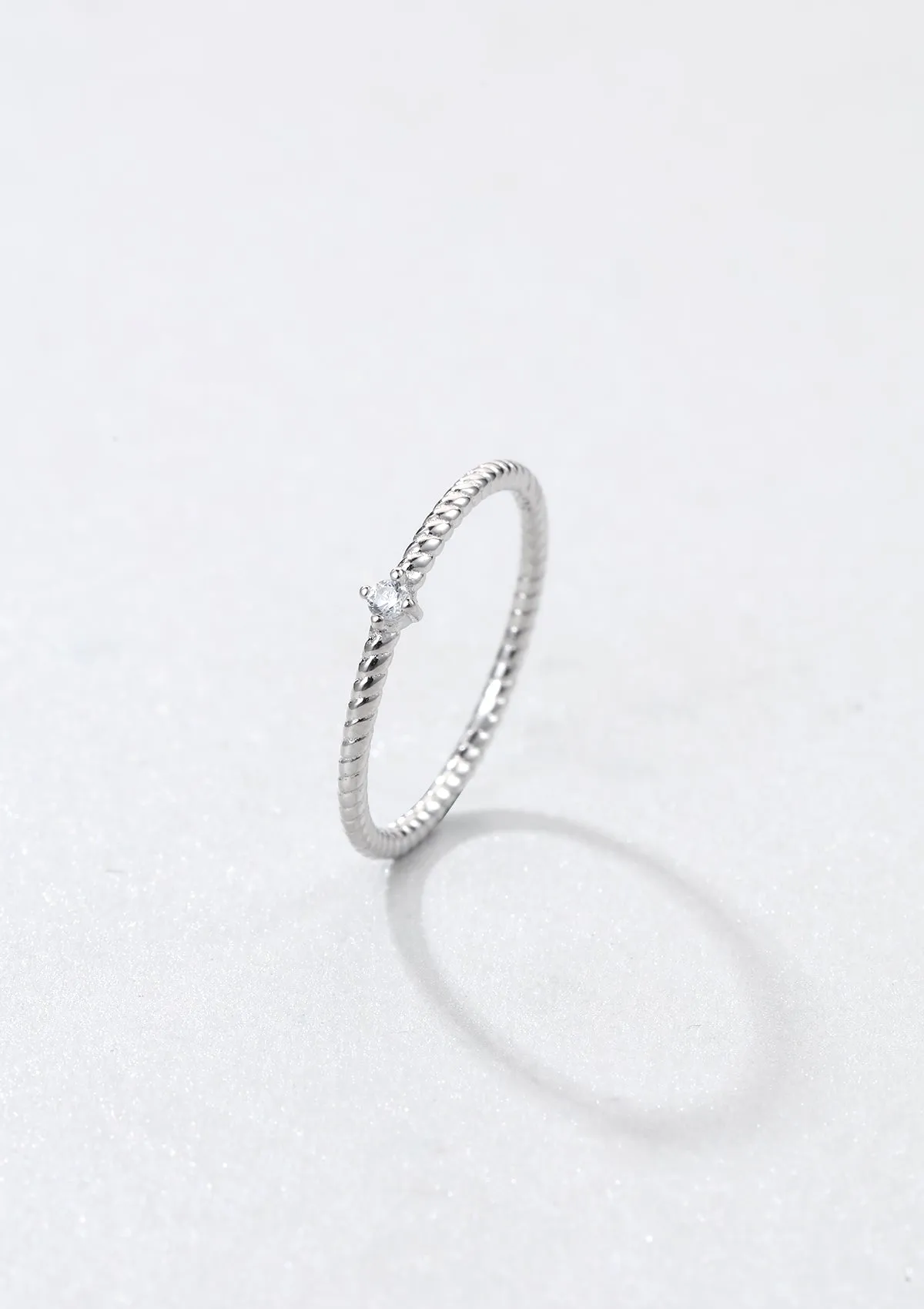 Gemstone Twist Ring Sterling Silver