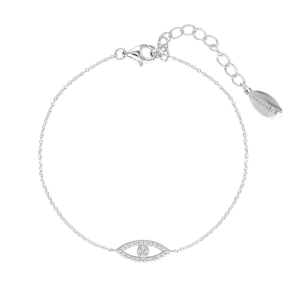 GEORGINI ROCK STAR EVIL EYE SILVER BRACELET