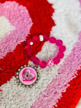 Howdy Pink Mix Graphic Embellished Bracelet