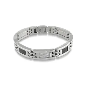 Hybrid Stainless Steel & Carbon Fibre Bracelet