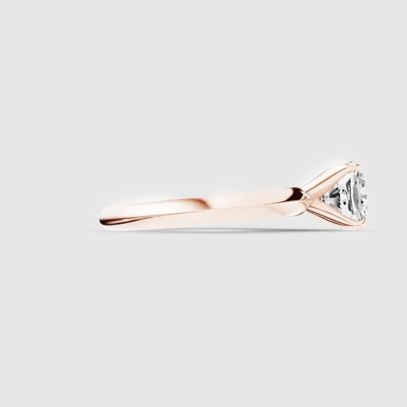 Knife-Edge Solitaire Ring-Cushion