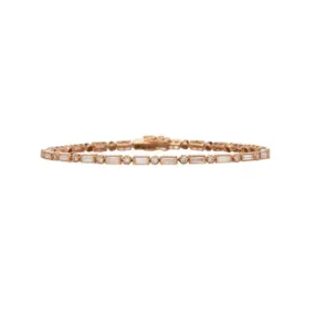 Lucy Baguette and Round Diamond Bracelet