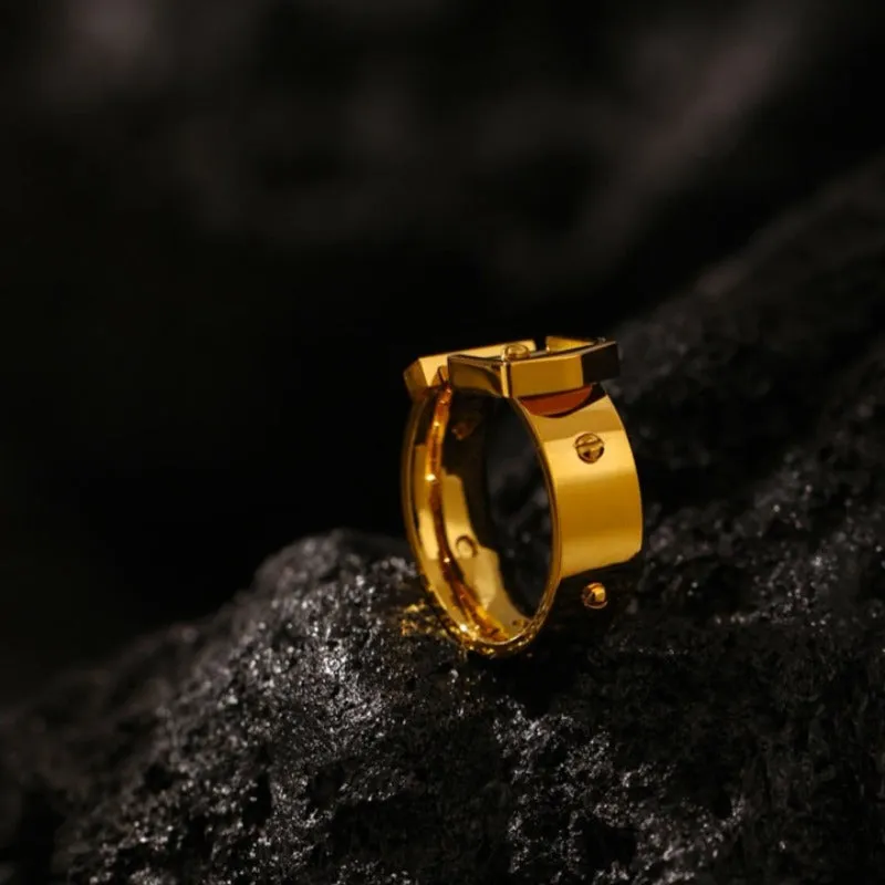 Luxury 18K Gold Party Ring Women Wedding Gift Jewelry