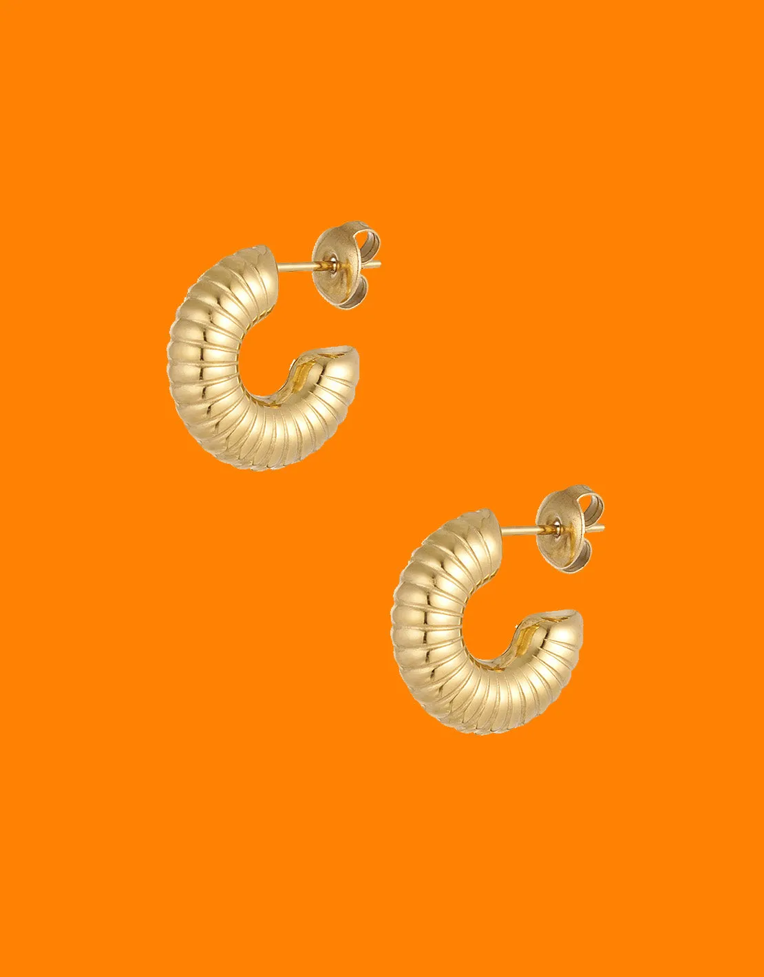 Mini patterned hoop earrings