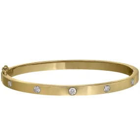 Modern Diamond Bangle Bracelet