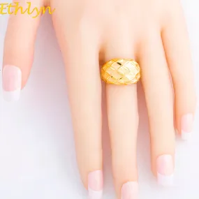 Mom's Jewelry Gift Women's Wedding Rings Gold Color Copper Ring Fashion Women Jewelry