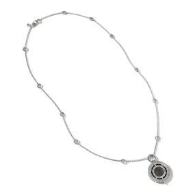 Moon Door Pendant Necklace - Black Sapphire