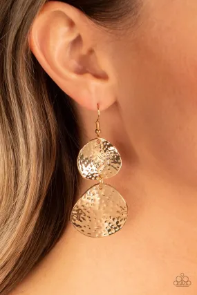 Paparazzi Earring ~ Bait and Switch - Gold