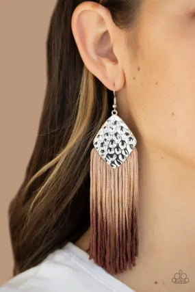 Paparazzi Earring ~ Dip In - Brown