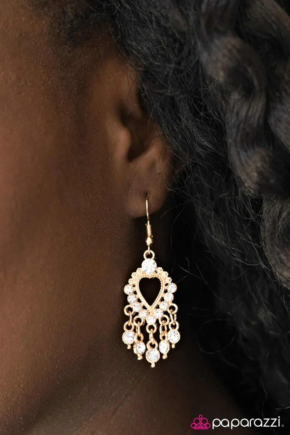 Paparazzi Earring ~ Ruler Of My Heart - Gold