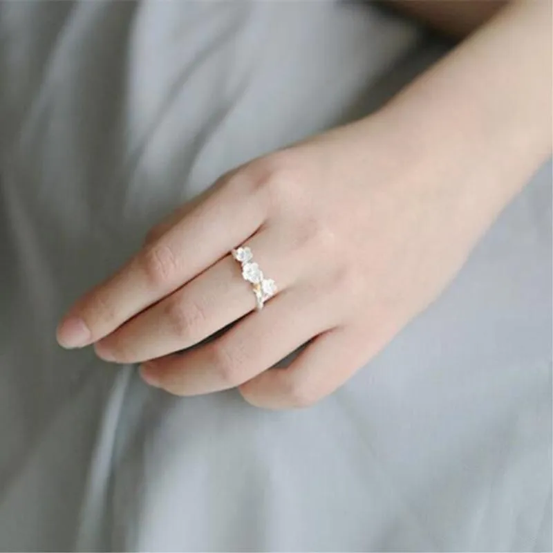 Plum Blossom Flower Ring Personality Fashion Trendy Women Ring