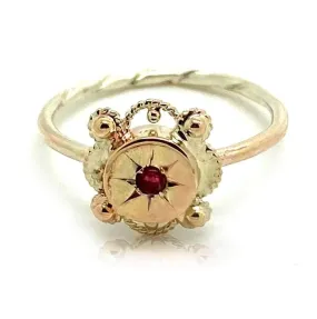 Reserved - Antique Victorian Star 9ct Gold Ring