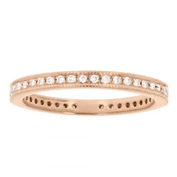 Rose gold diamond eternity band