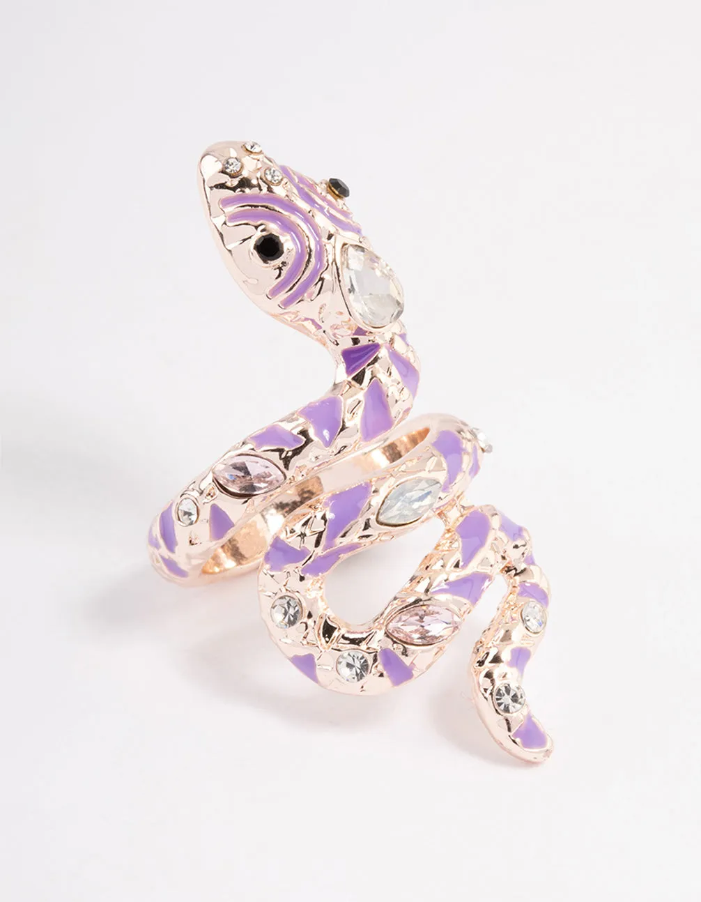 Rose Gold Flashy Snake Ring