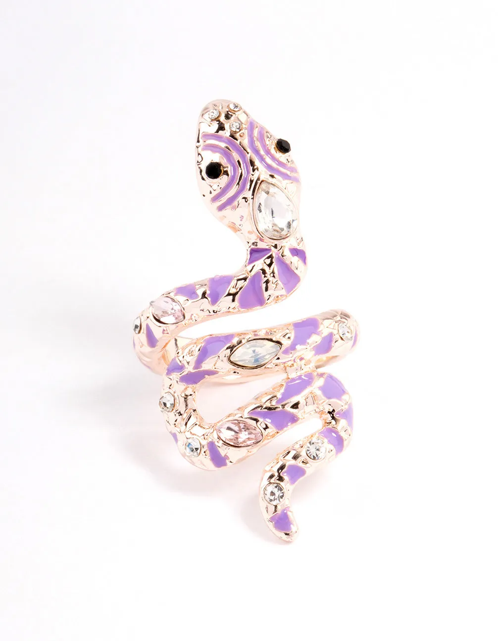 Rose Gold Flashy Snake Ring