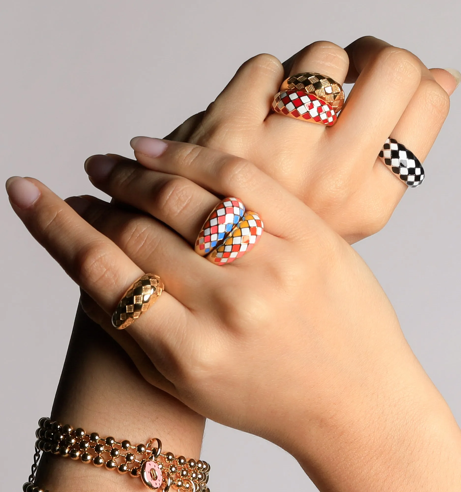 Ruby Red Checker Ring