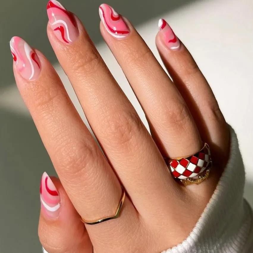 Ruby Red Checker Ring