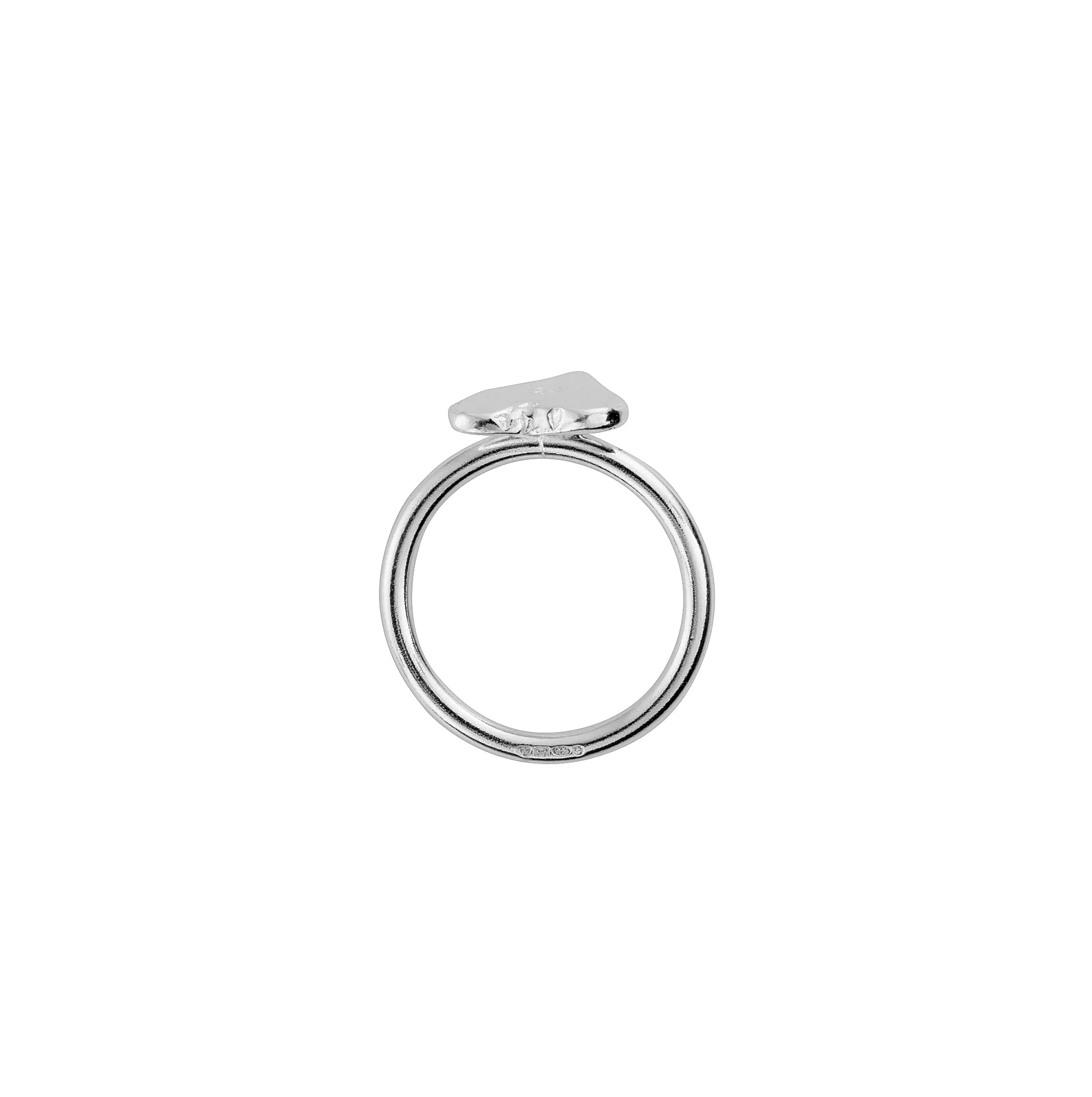 Silver Mini Heart Love Struck Ring