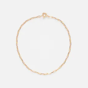 Solid Gold Paperclip Bracelet