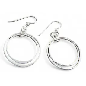 Sterling Silver Double Hoop Truk Earrings