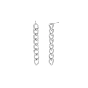 Tabitha Long Link Earring Silver Plating