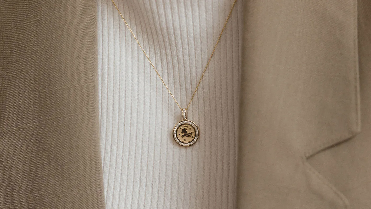 The Zodiac Diamond Pendant Necklaces