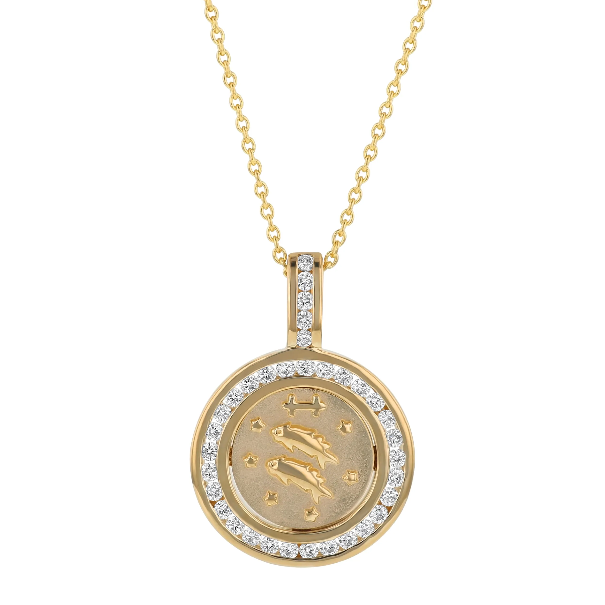 The Zodiac Diamond Pendant Necklaces