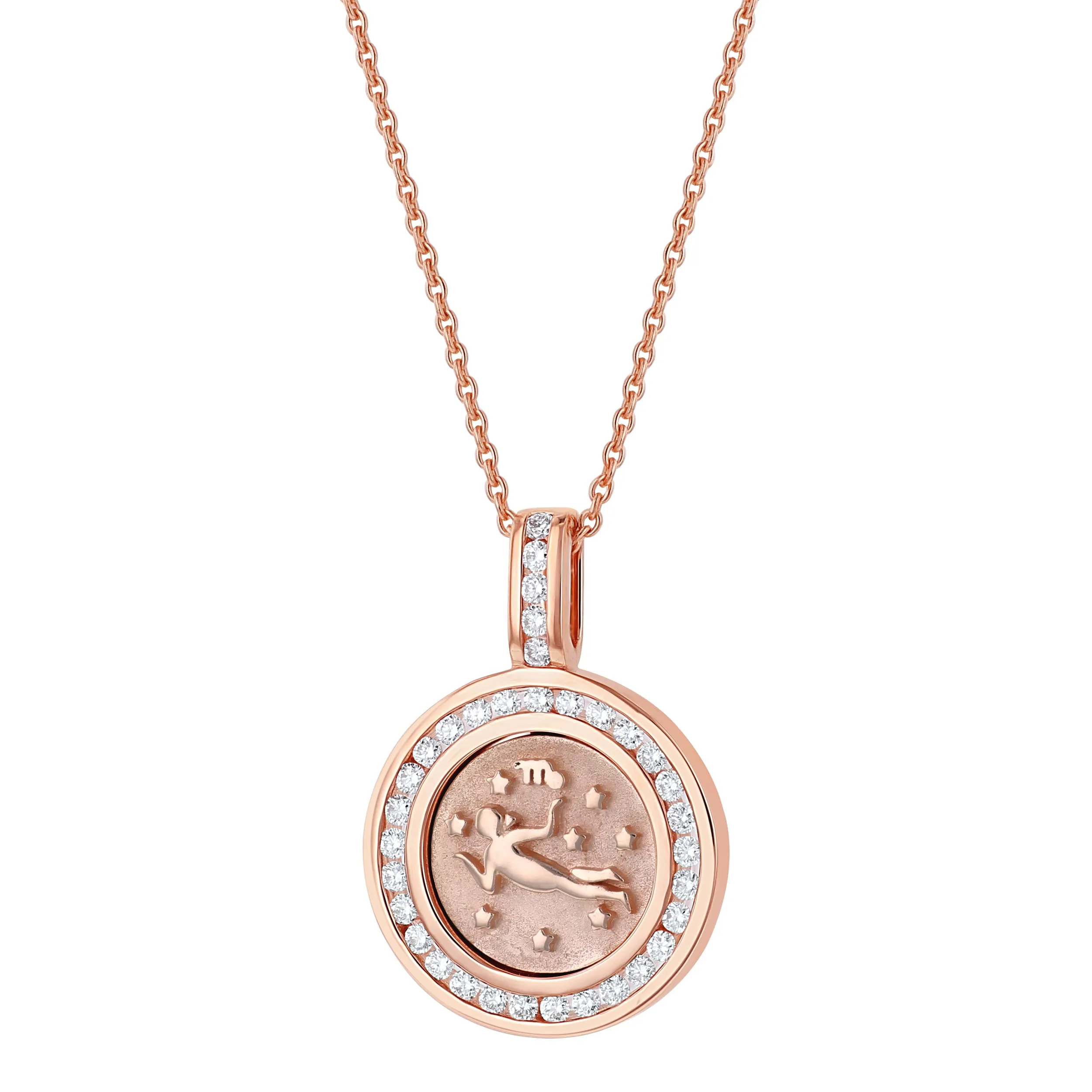 The Zodiac Diamond Pendant Necklaces