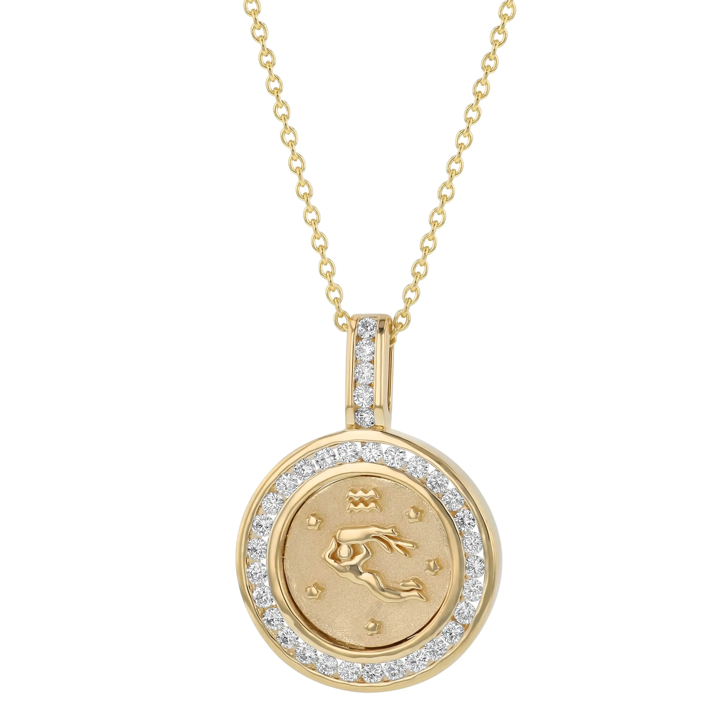 The Zodiac Diamond Pendant Necklaces