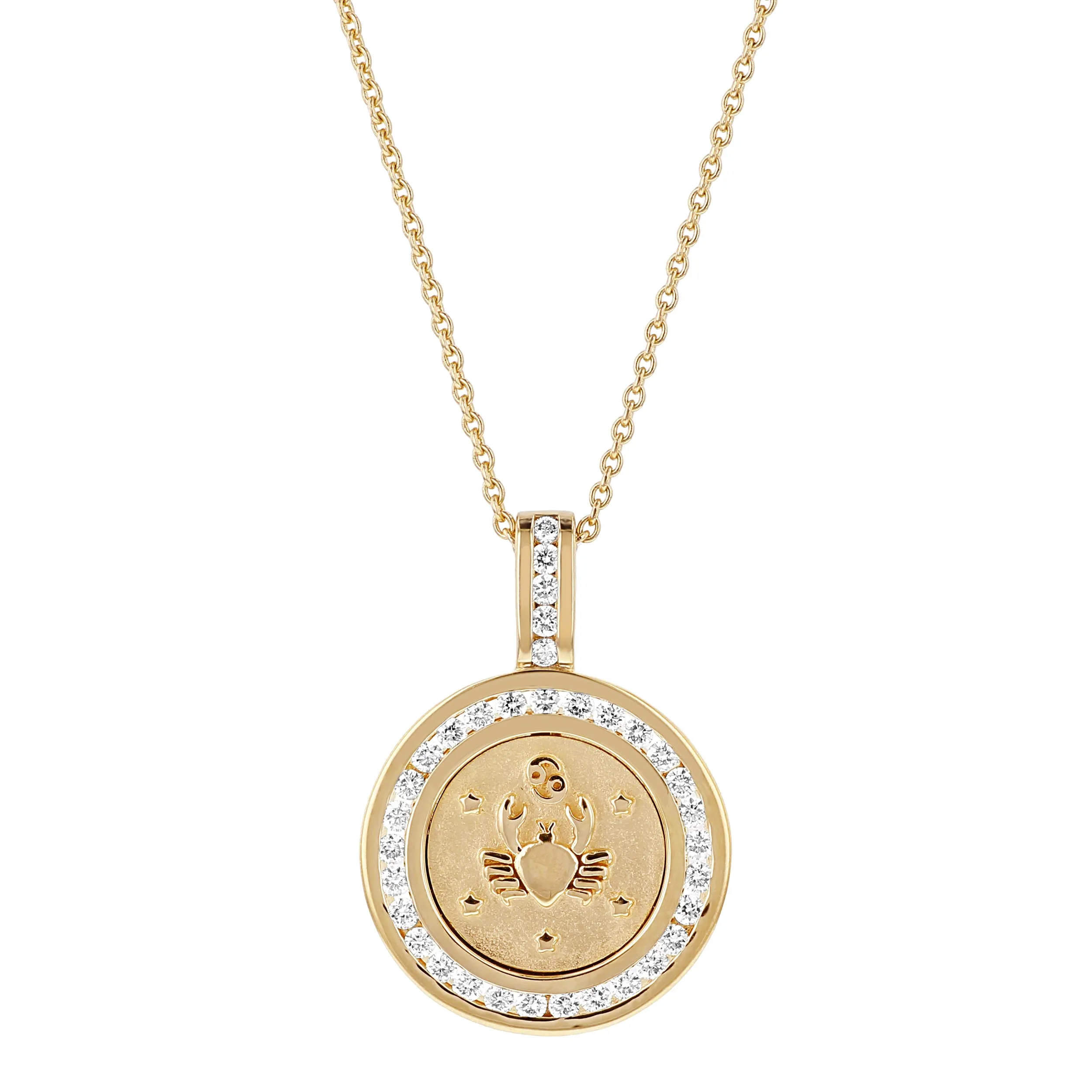 The Zodiac Diamond Pendant Necklaces