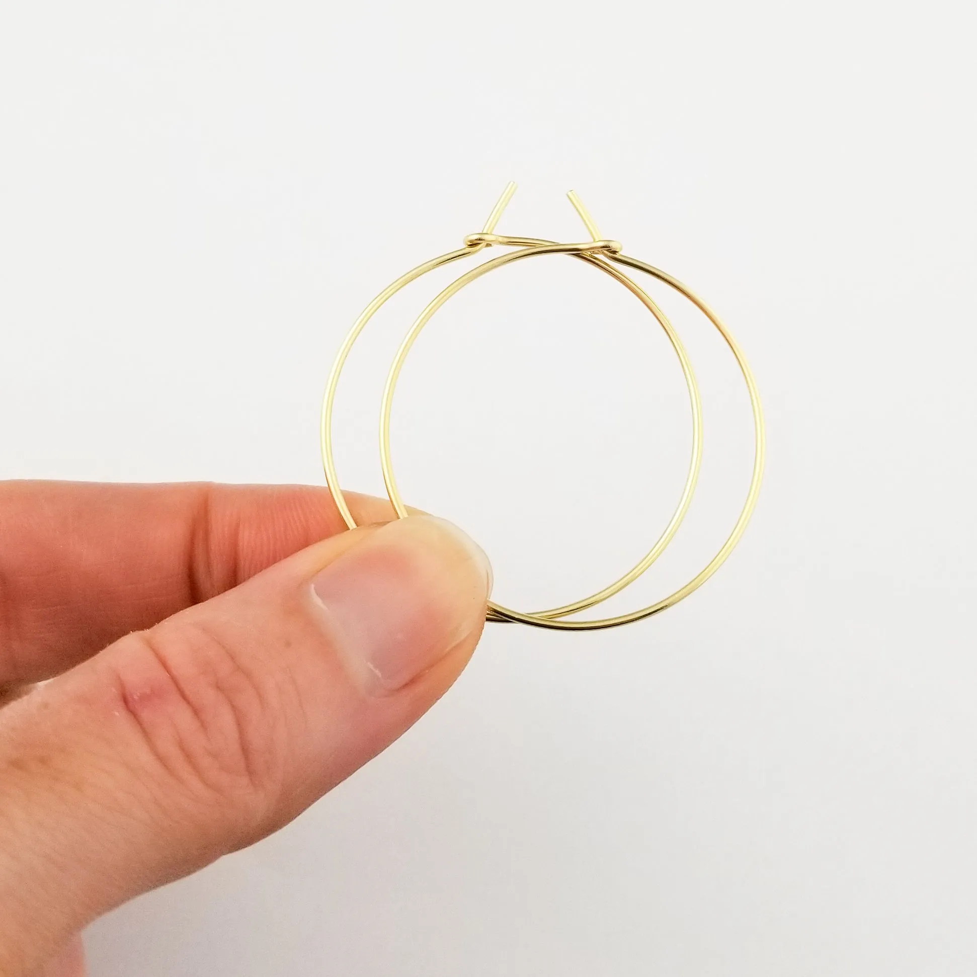 Thick Classic Solid Gold Hoop Earrings